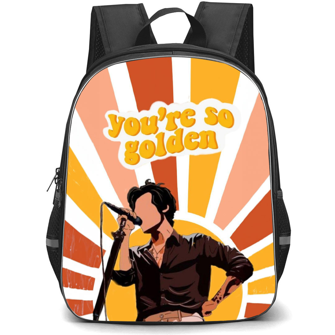 Harry Style Backpack StudentPack - Harry Style You're So Golden Minimalist Art