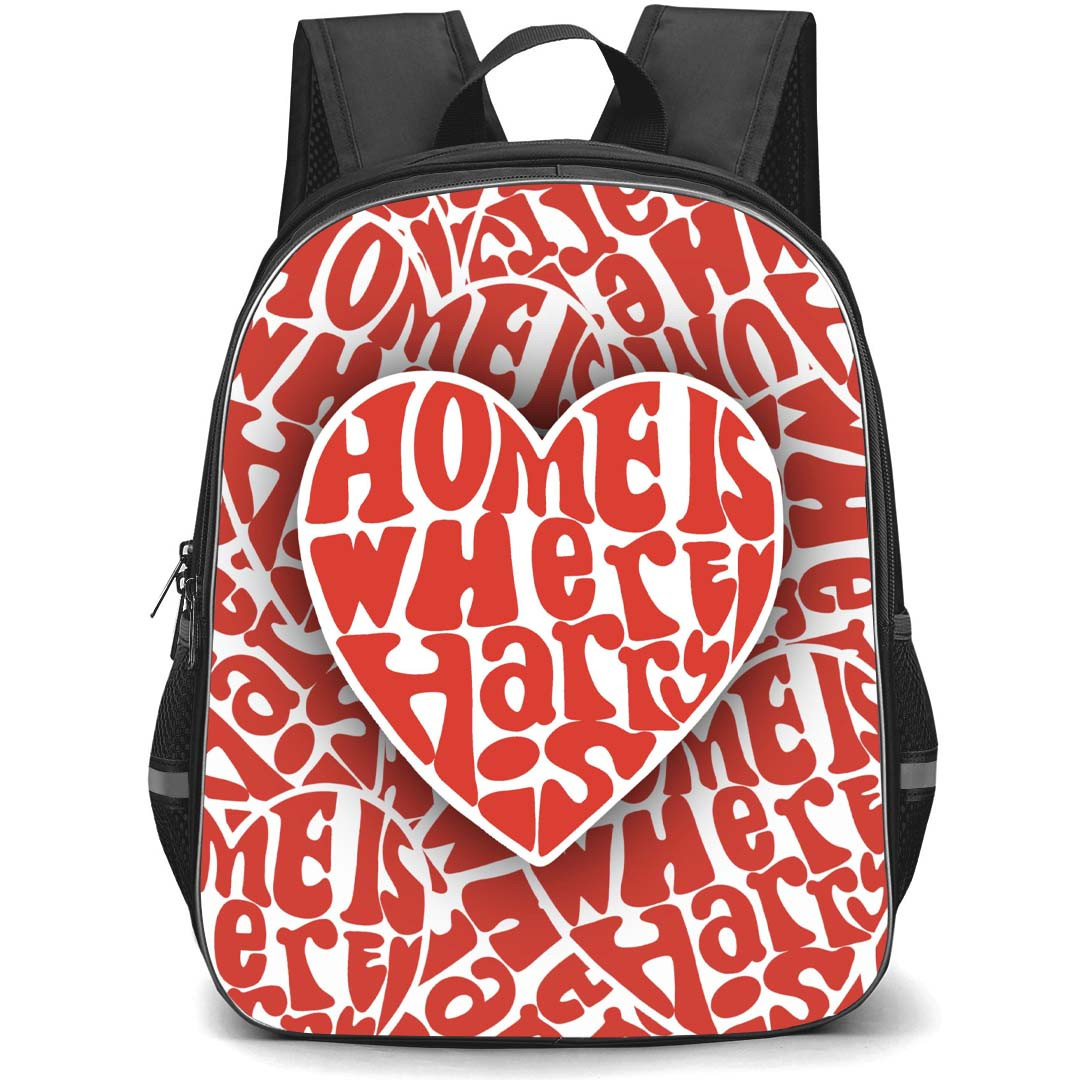 Harry Style Backpack StudentPack - Harry Styles Home Is Where Harry Is Monogram