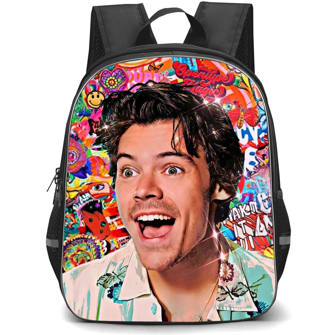 Harry Style Backpack StudentPack - Harry Style Smile Portrait