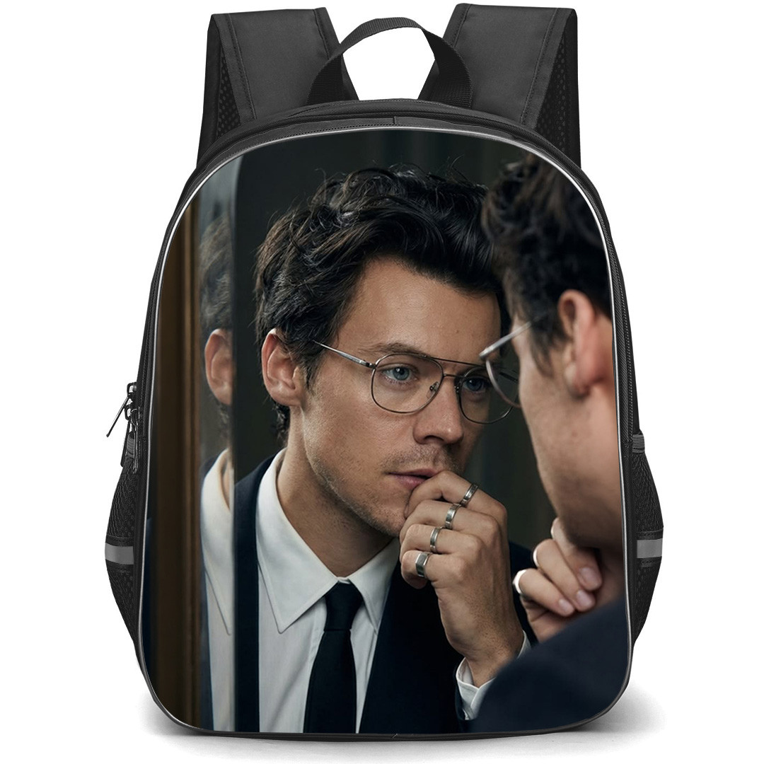 Harry Styles Backpack School Bag StudentPack - Harry Styles Looking At Reflection Pose