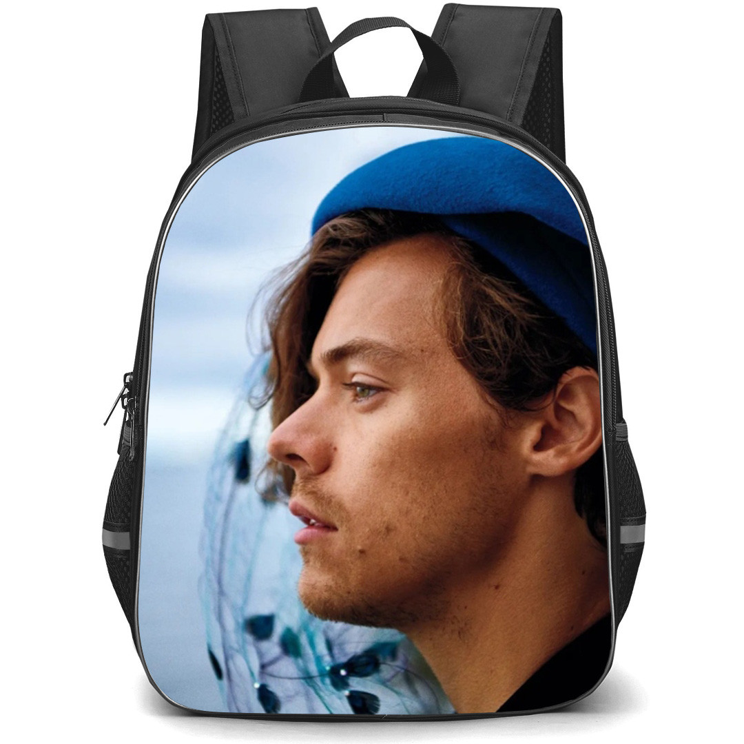 Harry Styles Backpack School Bag StudentPack - Harry Styles Side Portrait Sea Background