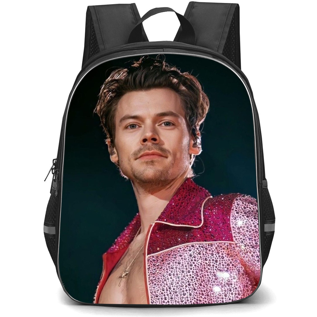 Harry Styles Backpack School Bag StudentPack - Harry Styles On Stage Wearing Pink Sequin Top