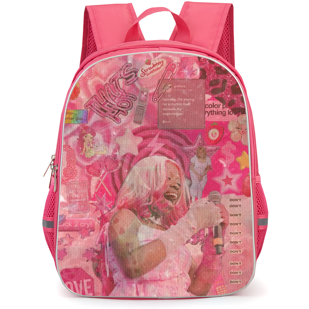 Hemlocke Springs Backpack School Bag StudentPack - Hemlocke Springs Pink Themed Aesthetic Collage Poster