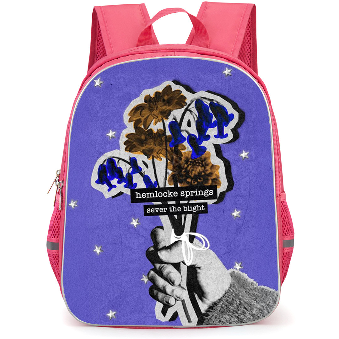 Hemlocke Springs Backpack School Bag StudentPack - Hemlocke Springs Sever The Blight Artwork Purple Background