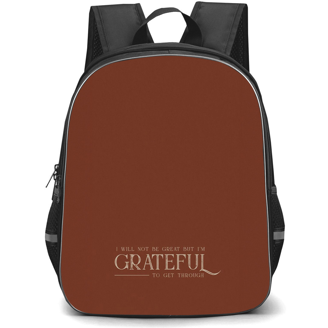 Hozier Backpack StudentPack - Hozier I Will Not Be Great Lyrics On Brown Background