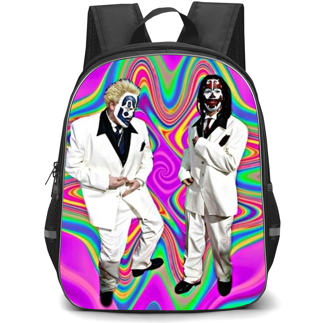 Insane Clown Posse Backpack School Bag StudentPack - Insane Clown Posse Portrait Psychedelic Background