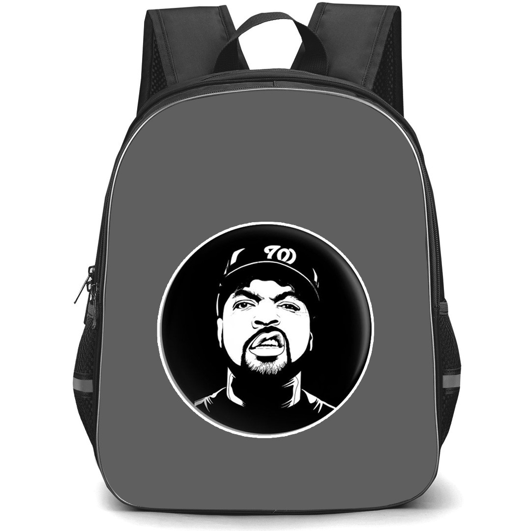 Ice Cube Backpack StudentPack - Ice Cube Portrait Black And White Round Sticker