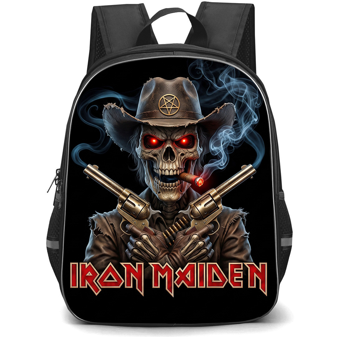 Iron Maiden Backpack School Bag StudentPack - Iron Maiden Gunslinger Eddie Poster