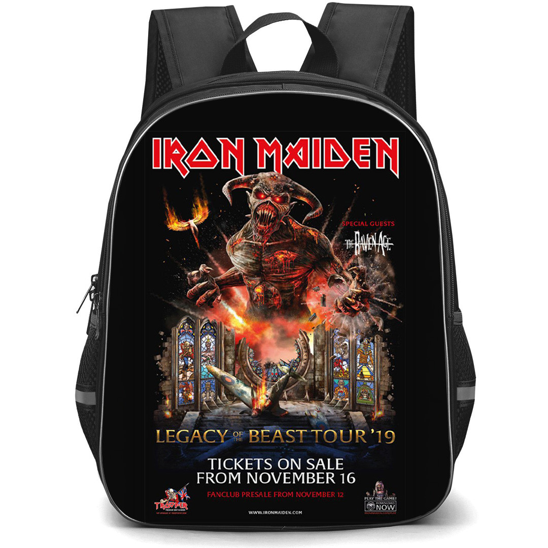 Iron Maiden Backpack School Bag StudentPack - Iron Maiden Legacy Of The Beast Tour Poster