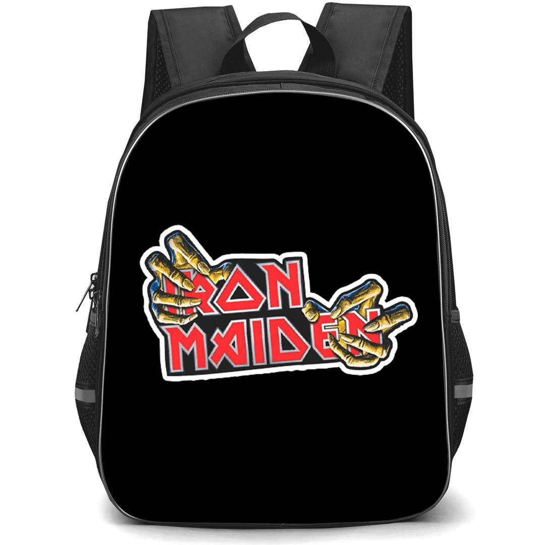 Iron Maiden Backpack School Bag StudentPack - Iron Maiden Logo Hands Sticker