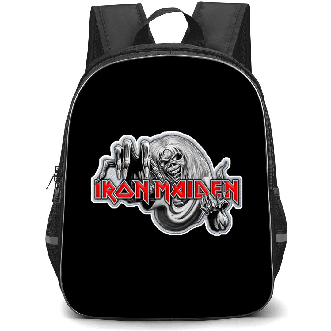 Iron Maiden Backpack School Bag StudentPack - Iron Maiden Pin Badge Sticker