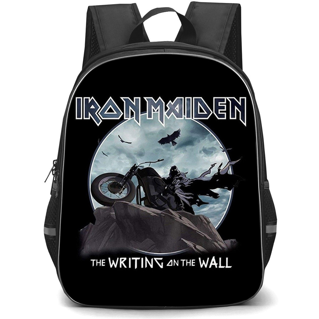 Iron Maiden Backpack School Bag StudentPack - Iron Maiden The Writing On The Wall Poster