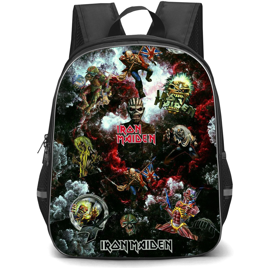 Iron Maiden Backpack School Bag StudentPack - Iron Maiden Zombie Mixed Collage Poster