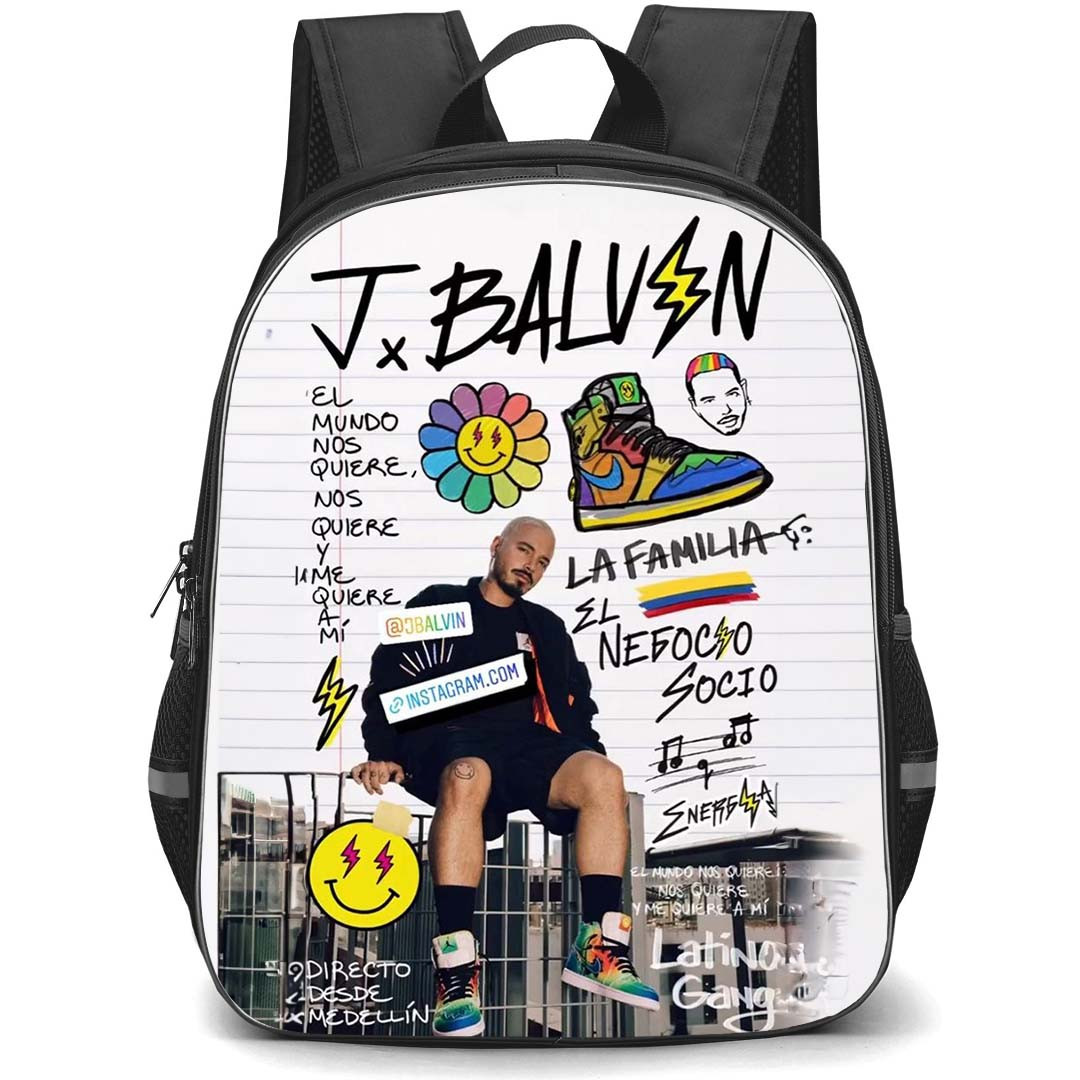 J Balvin Backpack StudentPack - J Balvin AIR BALVIN Sneakers Illustration Art Poster