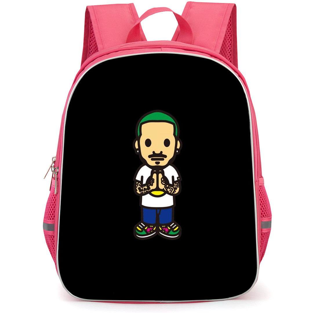 J Balvin Backpack StudentPack - J Balvin Cartoon BAPE On Black Background