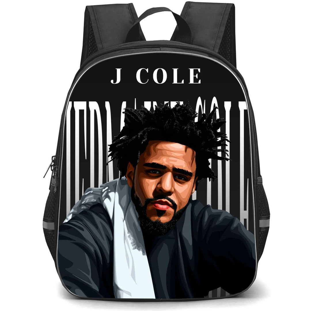 J Cole Backpack StudentPack - J Cole Portrait Illustration Art