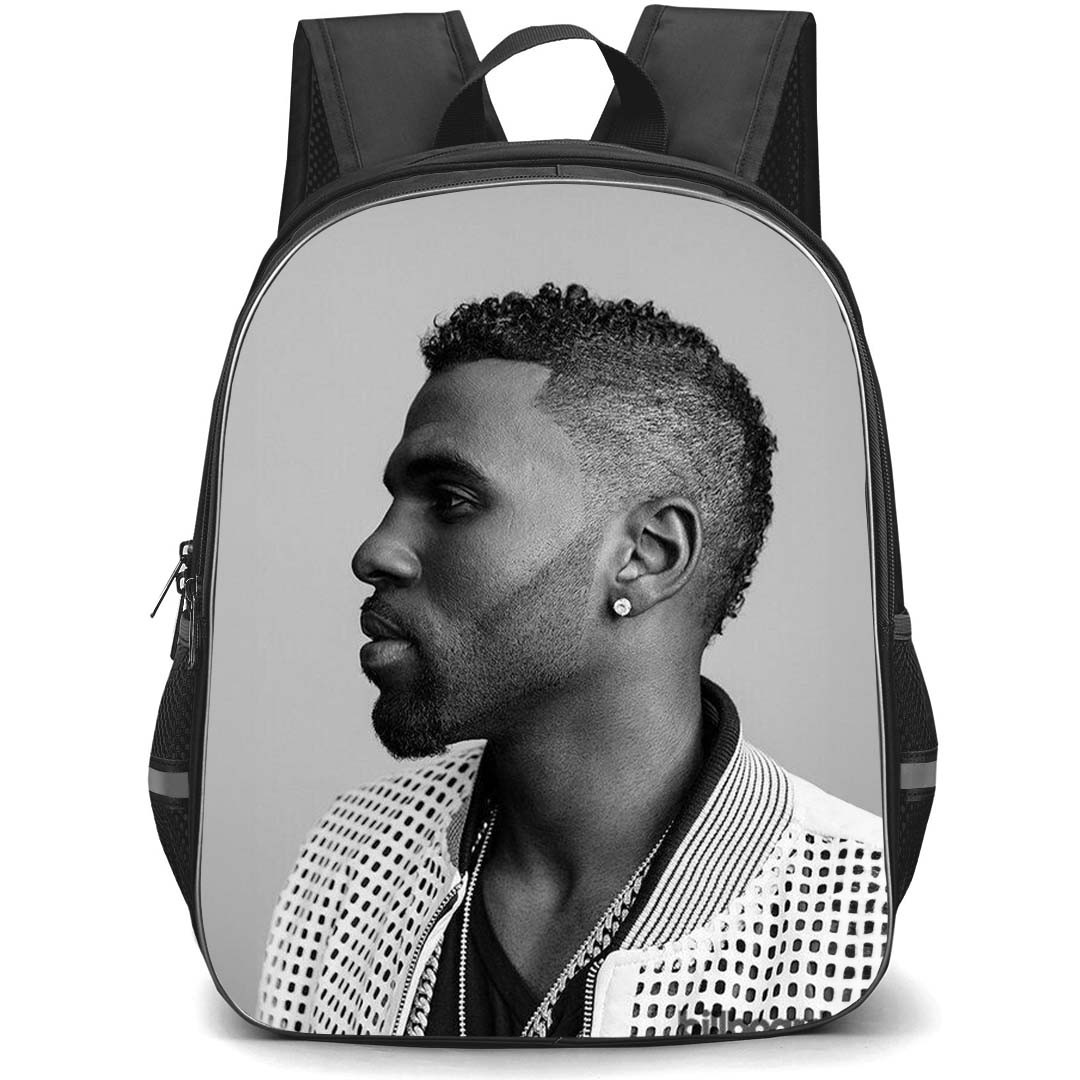 Jason Derulo Backpack StudentPack - Jason Derulo Side Portrait Grayscale Poster