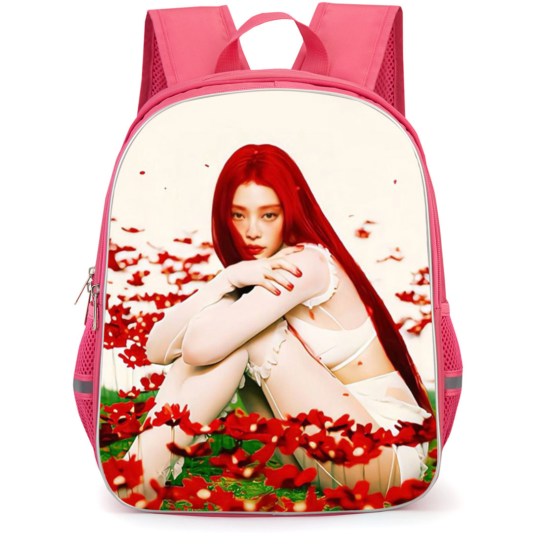 Jennie Kim Backpack StudentPack - Jennie Kim With Pink Hair Portrait Poster