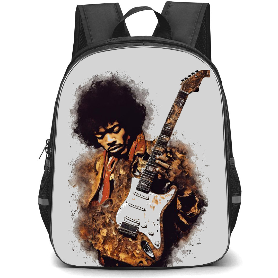 Jim Hendrix Backpack School Bag StudentPack - Jim Hendrix On Fire Portrait