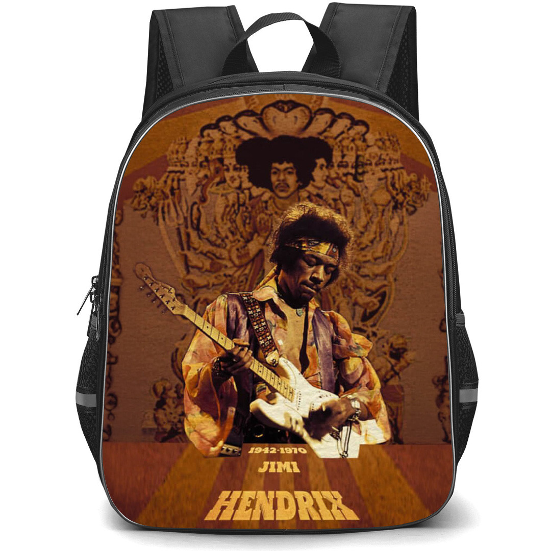 Jim Hendrix Backpack School Bag StudentPack - Jim Hendrix Portrait Buddha Background