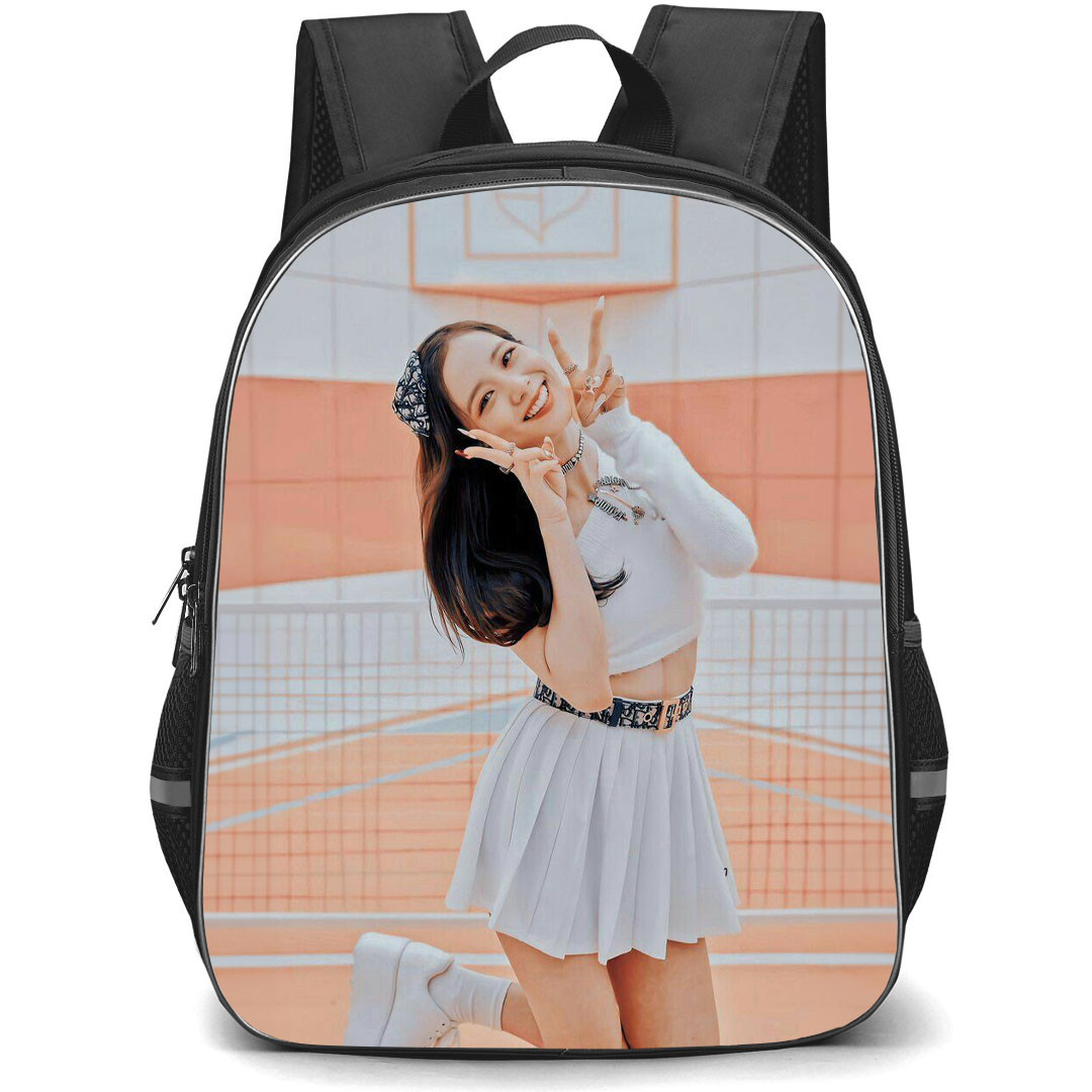Jisoo Backpack StudentPack - Jisoo BlackPink Showing Victory Sign Poster