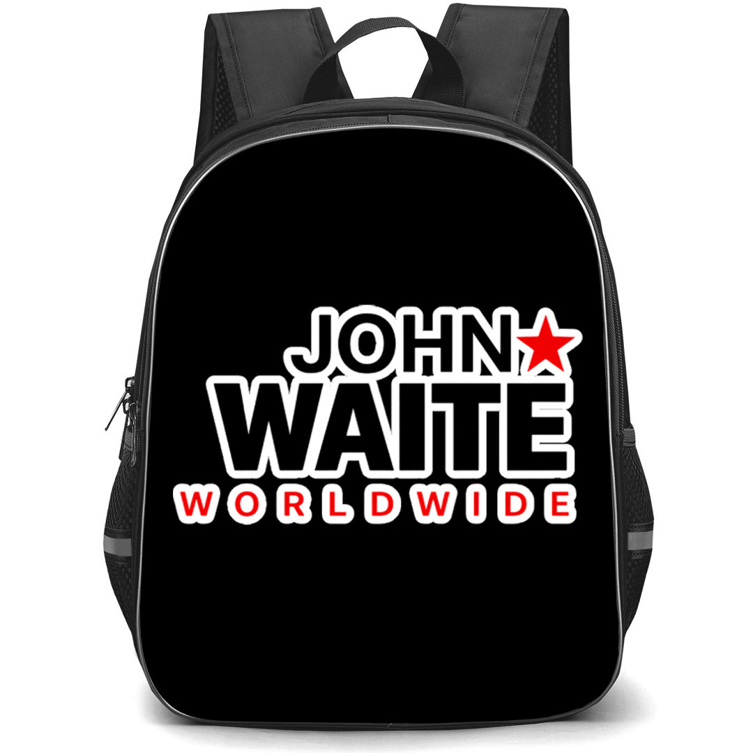 John Waite Backpack School Bag StudentPack - John Waite Red Black Logo
