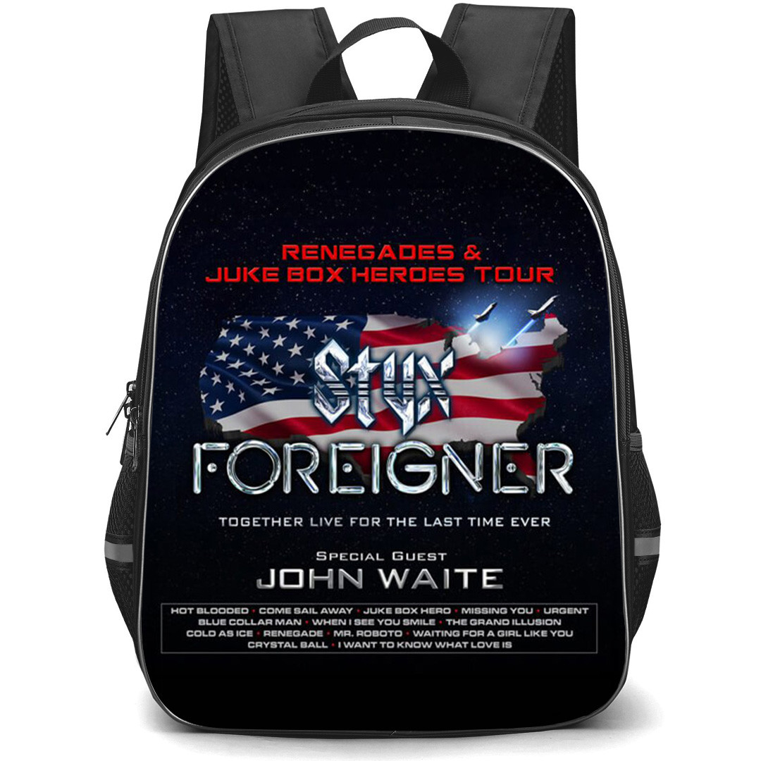 John Waite Backpack School Bag StudentPack - John Waite Renegades And Juke Box Heroes Tour Poster