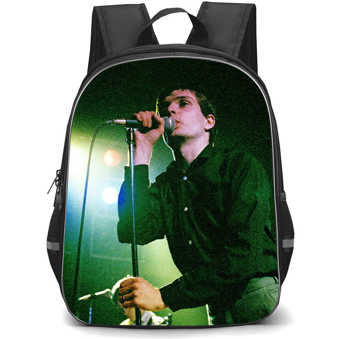Joy Division Ian Curtis Backpack School Bag StudentPack - Ian Curtis On Stage Green Tone Poster