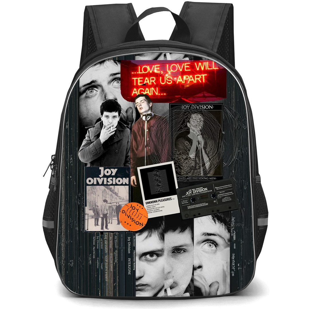 Joy Division Backpack School Bag StudentPack - Joy Division Love Will Tear Us Apart Collage Poster