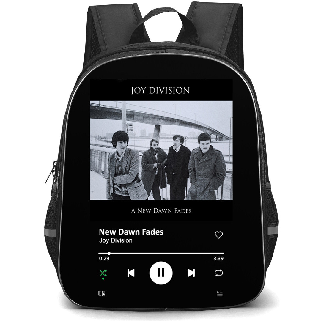 Joy Division Backpack School Bag StudentPack - Joy Division New Dawn Fades Cover Spotify Library Poster