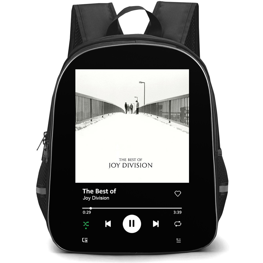 Joy Division Backpack School Bag StudentPack - Joy Division The Best Of Album Cover Spotify Library Poster