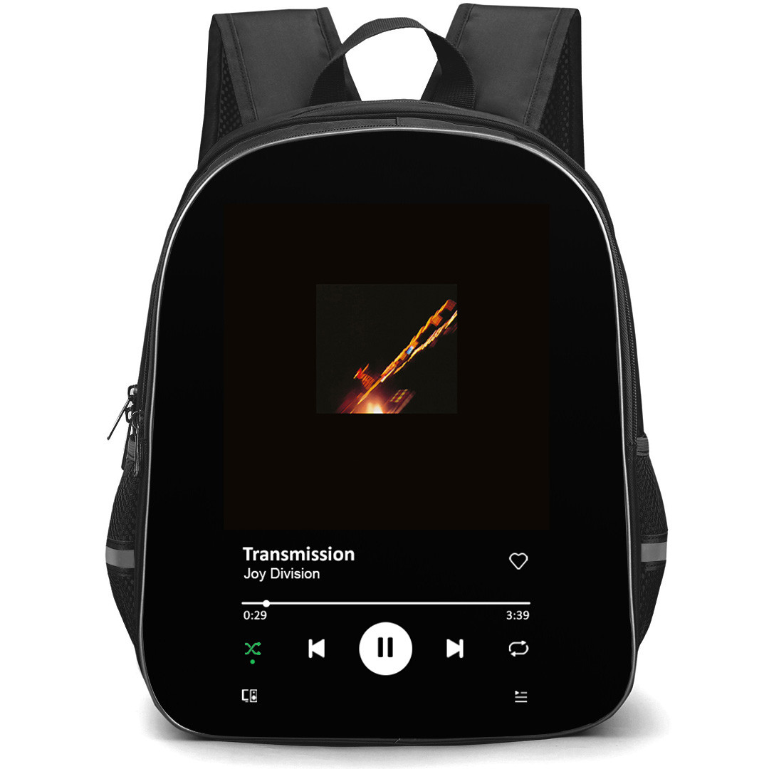 Joy Division Backpack School Bag StudentPack - Joy Division Transmission Cover Spotify Library Poster