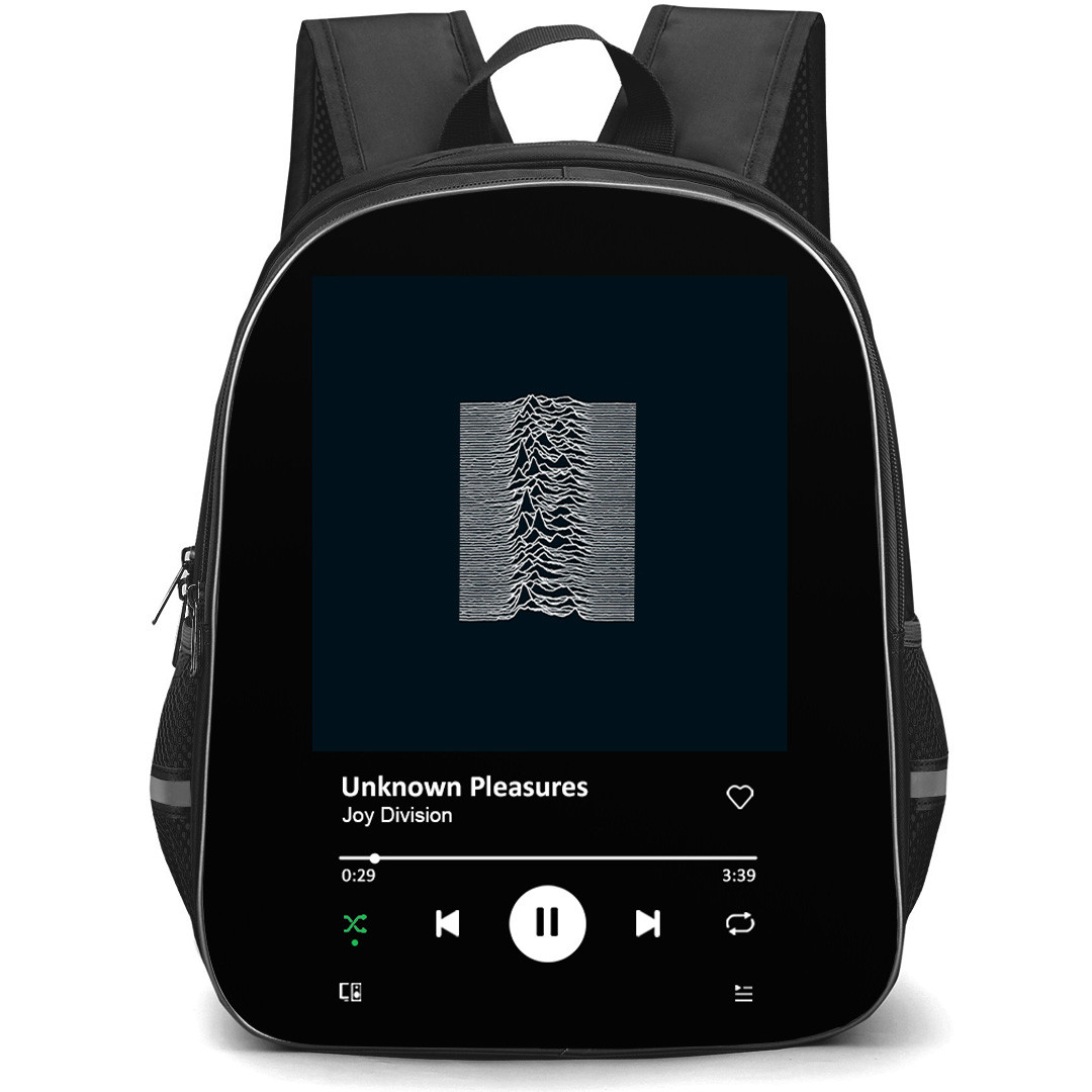 Joy Division Backpack School Bag StudentPack - Joy Division Unknown Pleasures Album Cover Spotify Library Poster