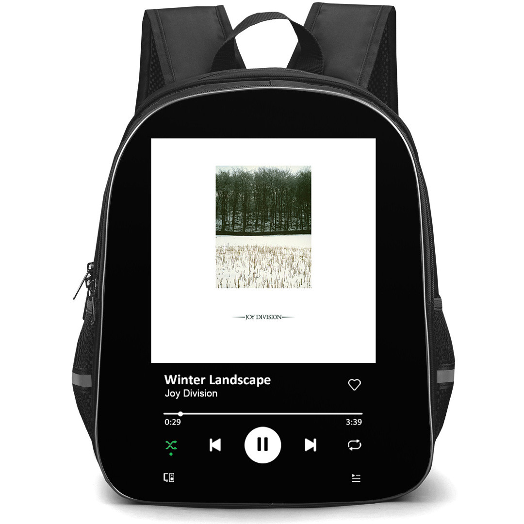 Joy Division Backpack School Bag StudentPack - Joy Division Winter Landscape Album Cover Spotify Library Poster