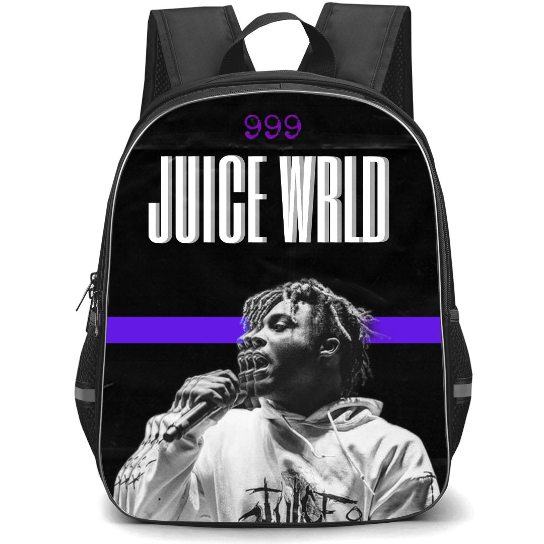 Juice WRLD Backpack StudentPack - Juice WRLD Singing Grayscale Poster