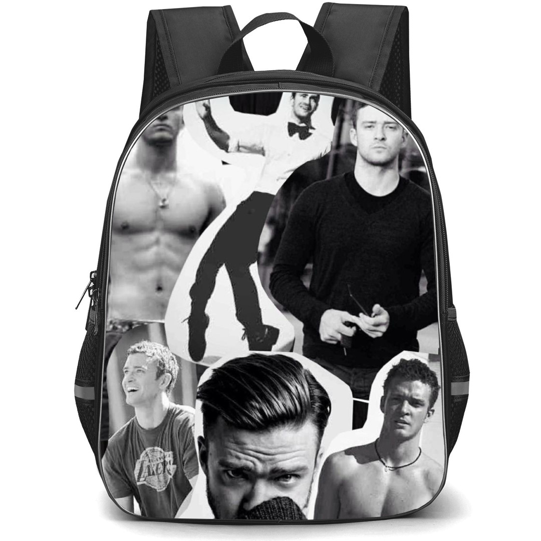 Justin Timberlake Backpack StudentPack - Justin Timberlake Fan Art Grayscale Poster