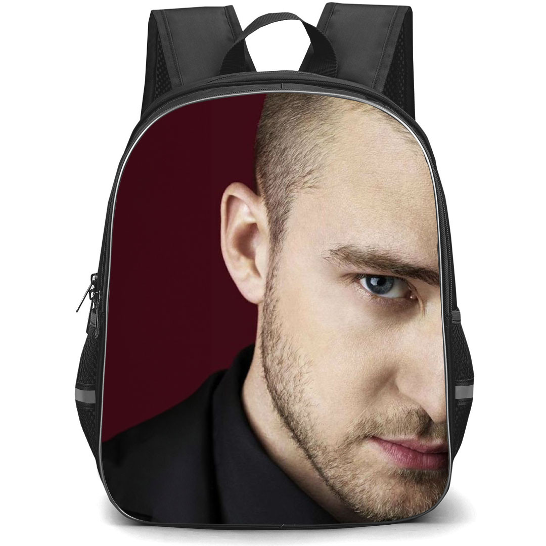 Justin Timberlake Backpack StudentPack - Justin Timberlake Half Face Portrait