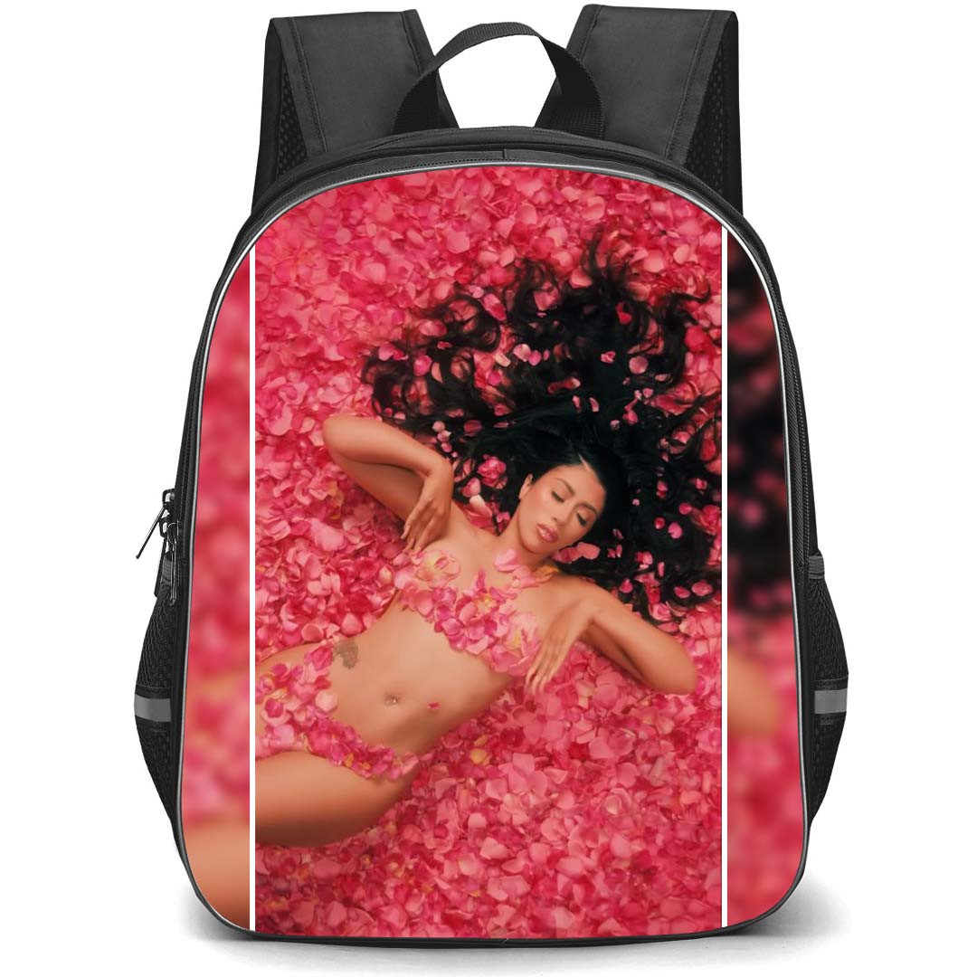 Kali Uchis Backpack StudentPack - Kali Uchis Laying On Rose Photoshoot Poster