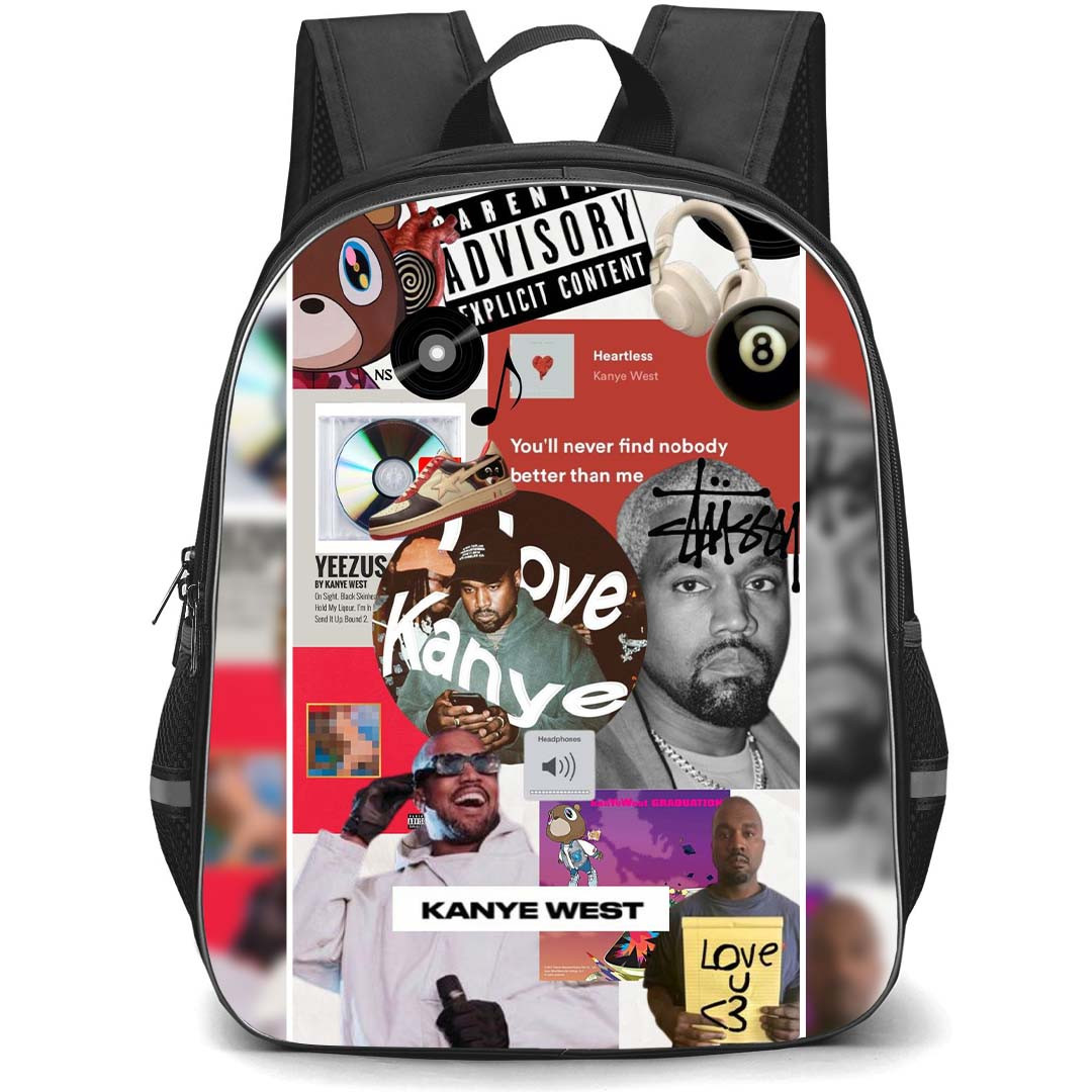 Kanye West Backpack StudentPack - Kanye West You Will Never Find Nobody Better Than Me Collage Poster