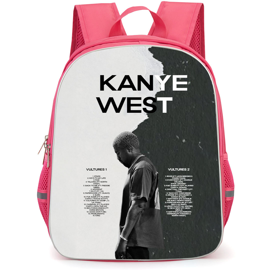 Kanye West Backpack StudentPack - Kanye West Vultures Song List Poster