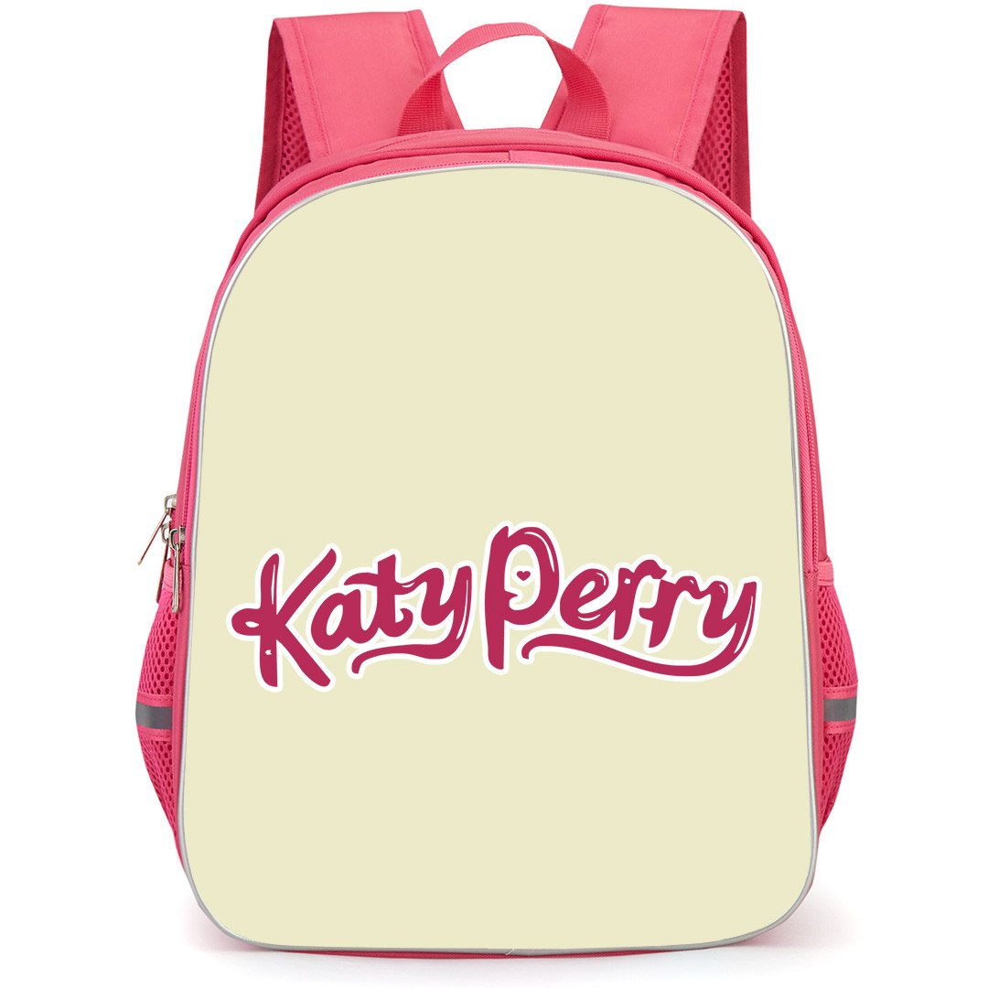Katy Perry Backpack StudentPack - Katy Perry Red Logo Sticker On Beige Background