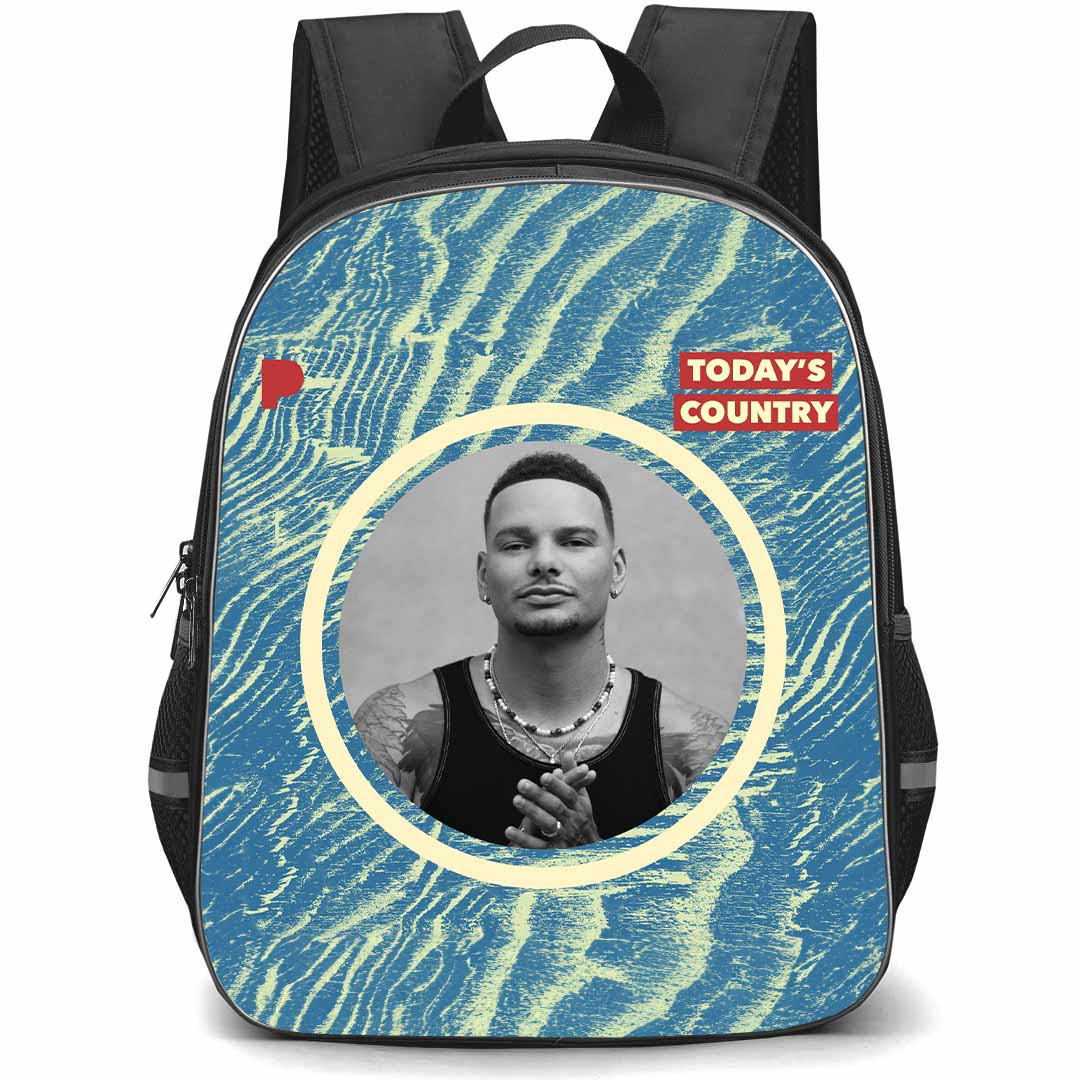 Kane Brown Backpack StudentPack - Kane Brown Grayscale Portrait In Round Shape Poster