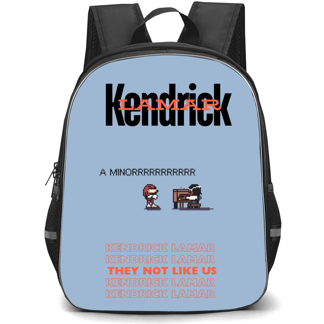 Kendrick Lamar Backpack StudentPack - Kendrick Lamar A Minorrrrr Gray Background Poster
