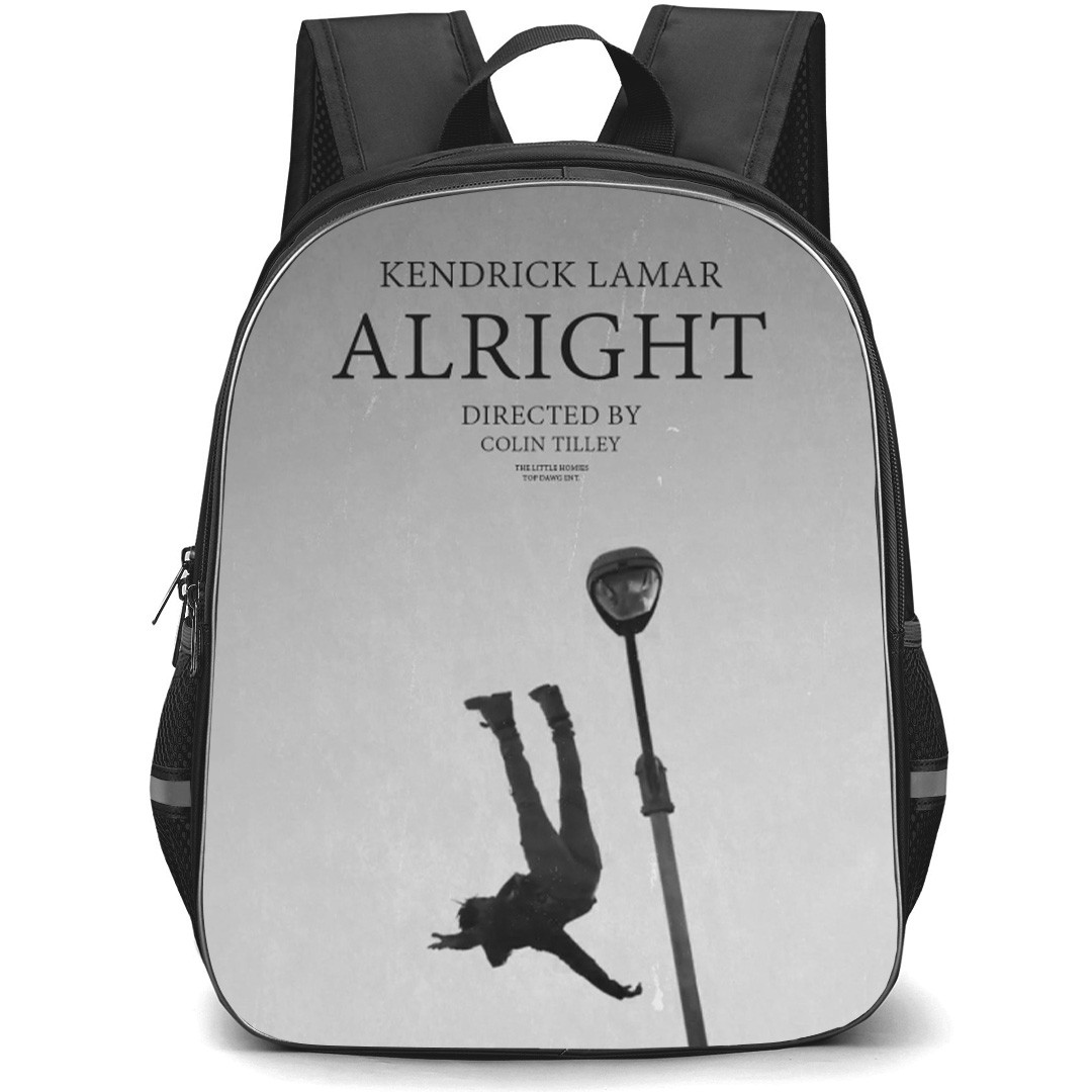 Kendrick Lamar Backpack School Bag StudentPack - Kendrick Lamar Alright Music Video Poster