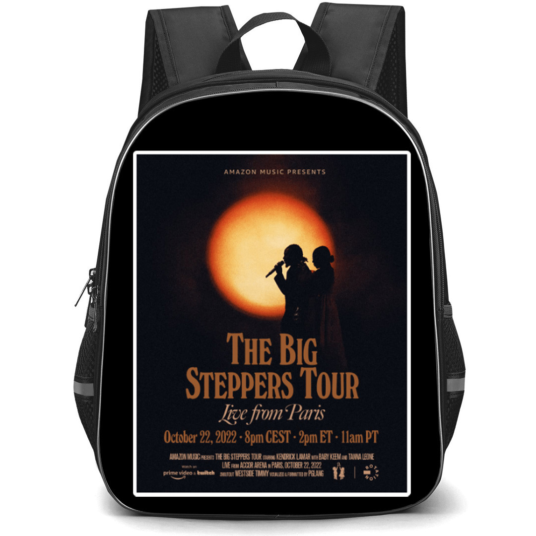Kendrick Lamar Backpack School Bag StudentPack - Kendrick Lamar The Big Stepper Paris Tour Poster