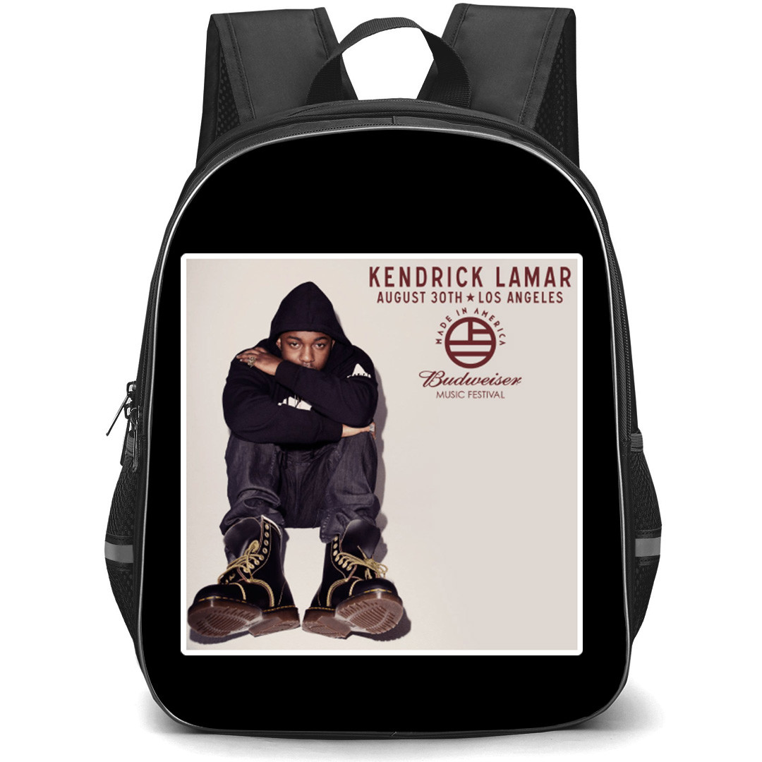 Kendrick Lamar Backpack School Bag StudentPack - Kendrick Lamar Budweiser Music Festival Poster