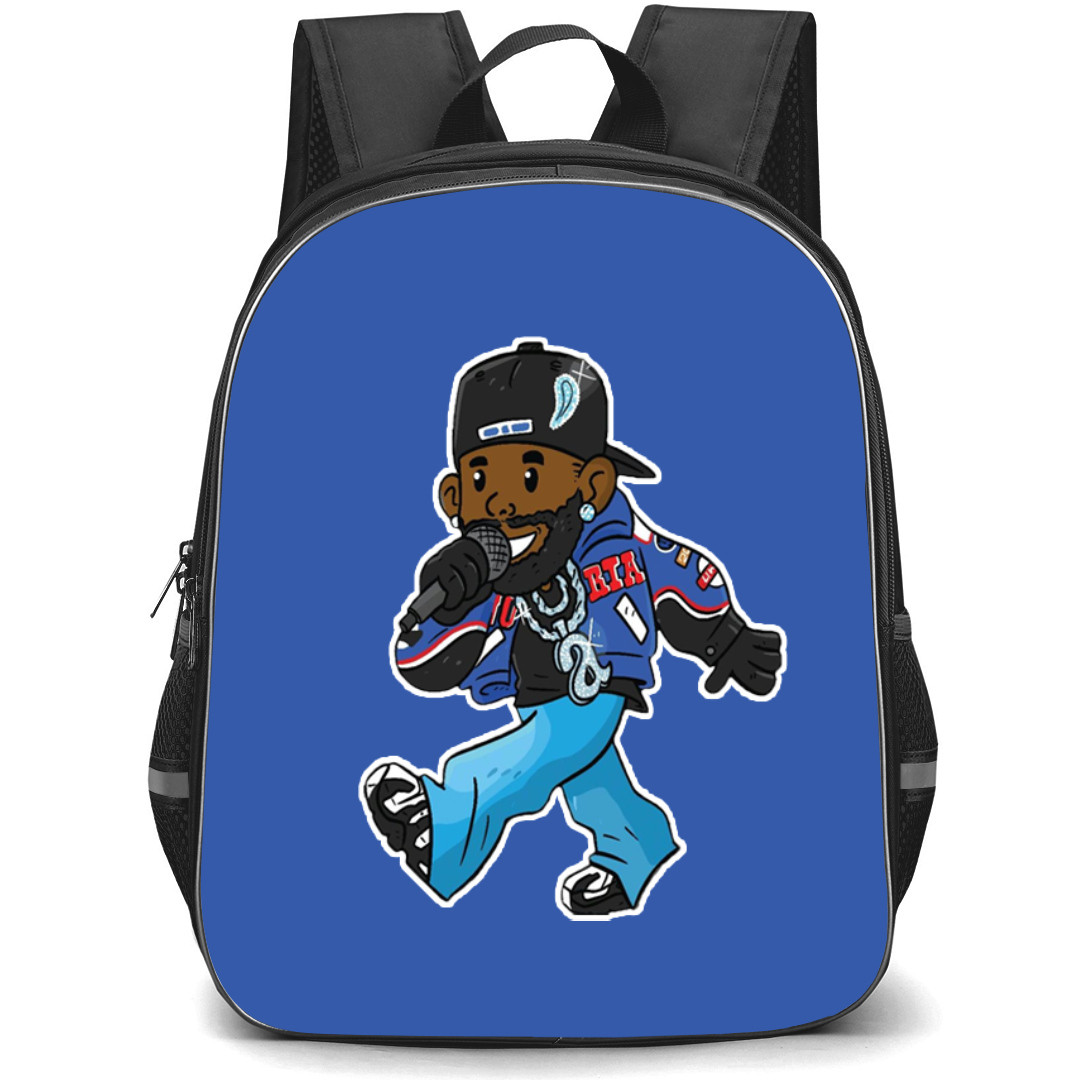 Kendrick Lamar Backpack StudentPack - Kendrick Lamar Cartoon Art Singing Sticker