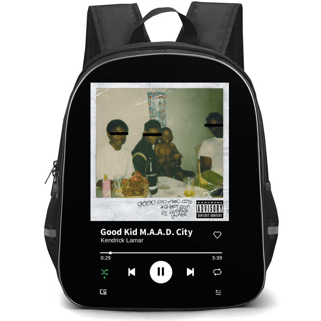 Kendrick Lamar Backpack School Bag StudentPack - Kendrick Lamar Good Kid M.A.A.D. City Cover Art