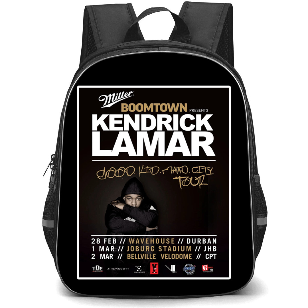 Kendrick Lamar Backpack School Bag StudentPack - Kendrick Lamar Good Kid Maad City Tour Poster