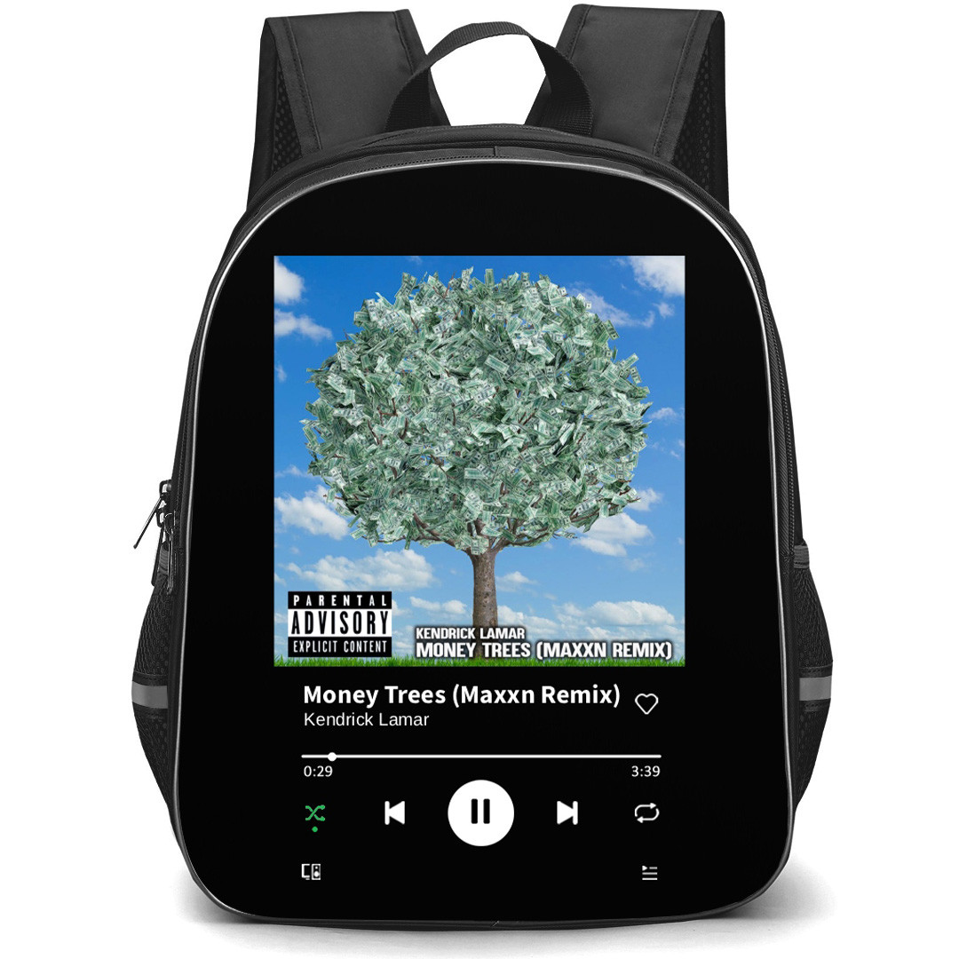 Kendrick Lamar Backpack School Bag StudentPack - Kendrick Lamar Money Trees Maxxn Remix Cover Art